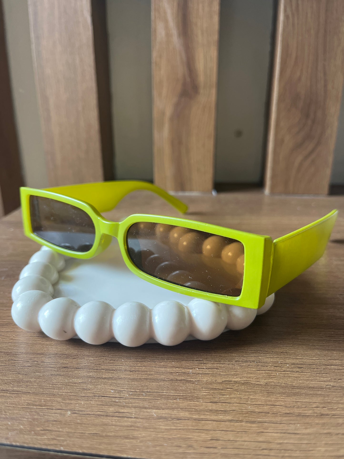Green rectangle sunglasses