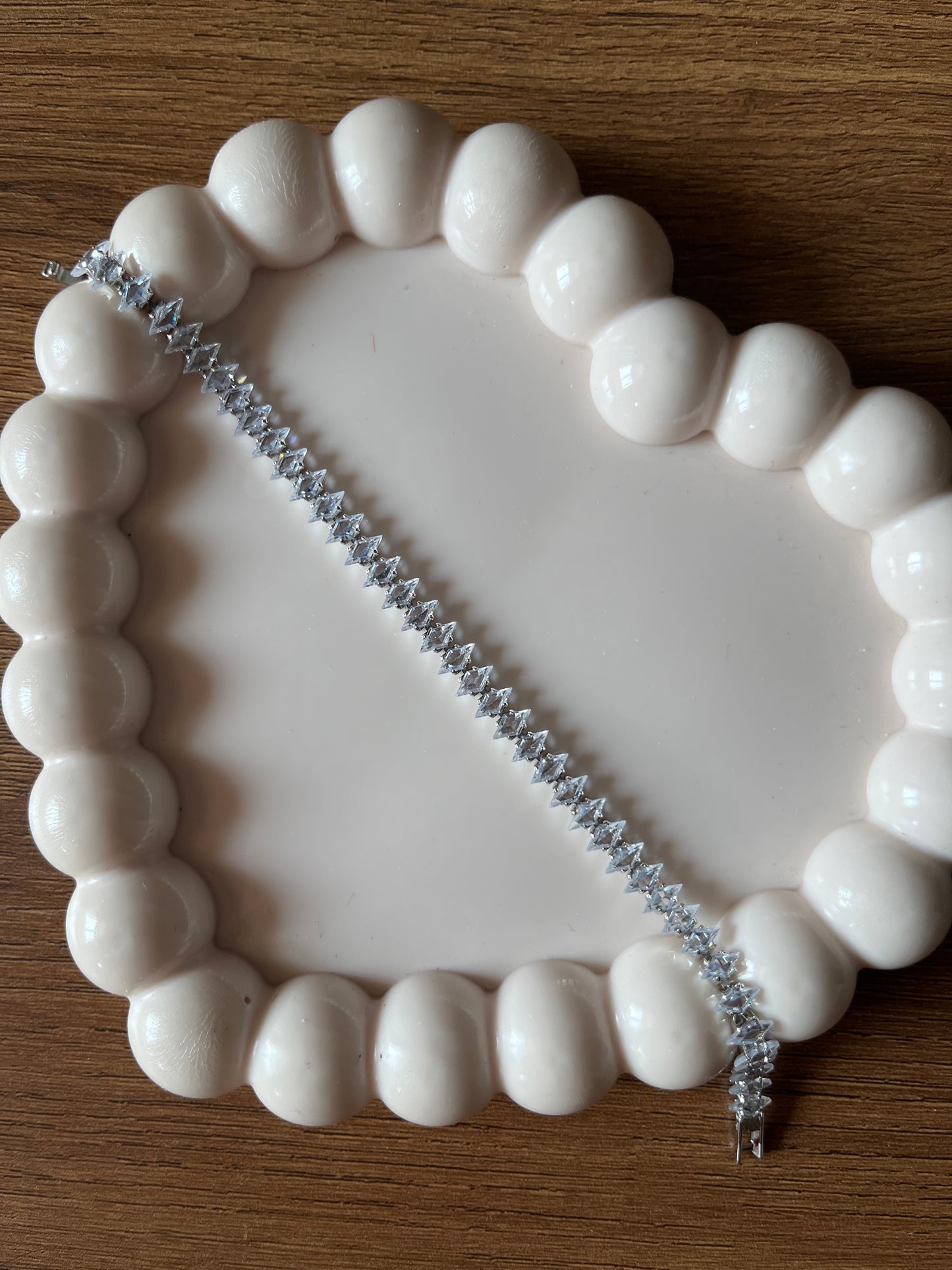 Silver tennis bracelet