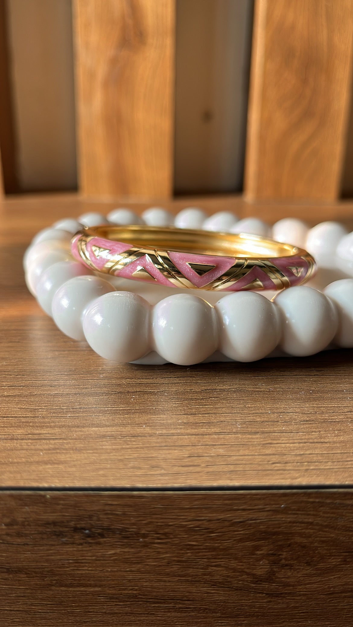 Pink Enamel Bracelet