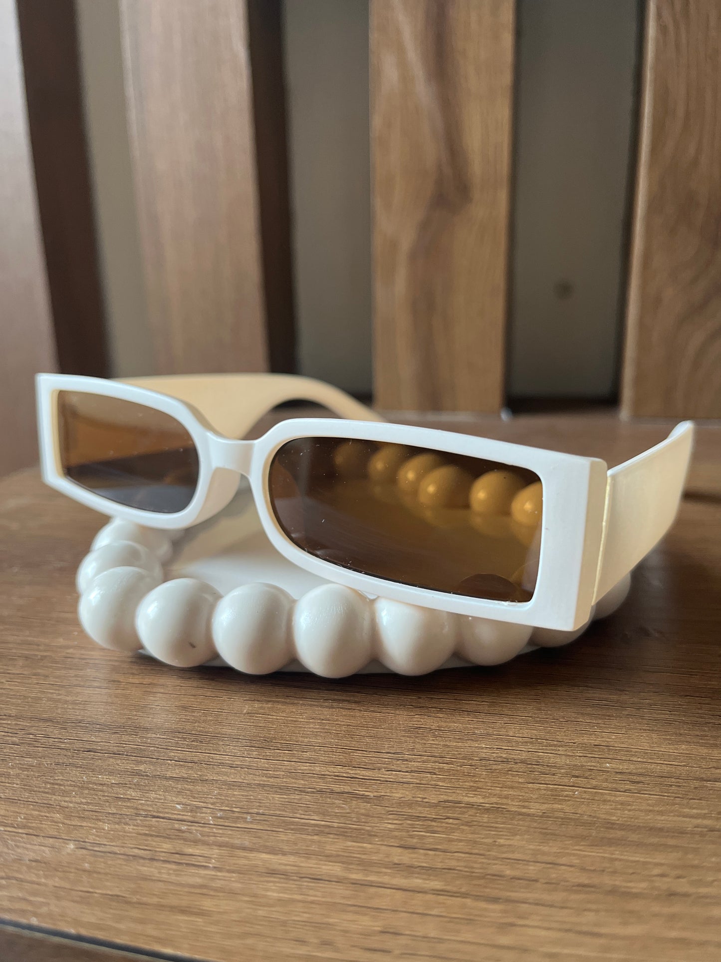 Cream brown sunglasses