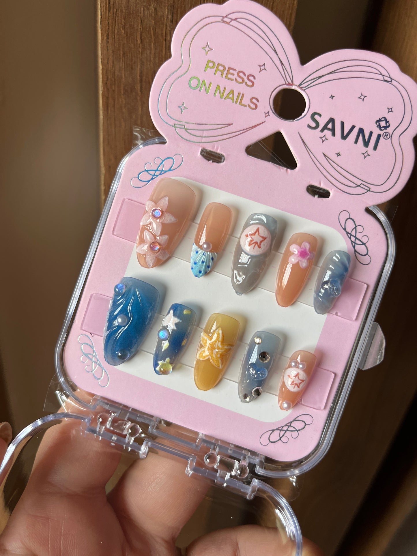 Vacation blue premium nails