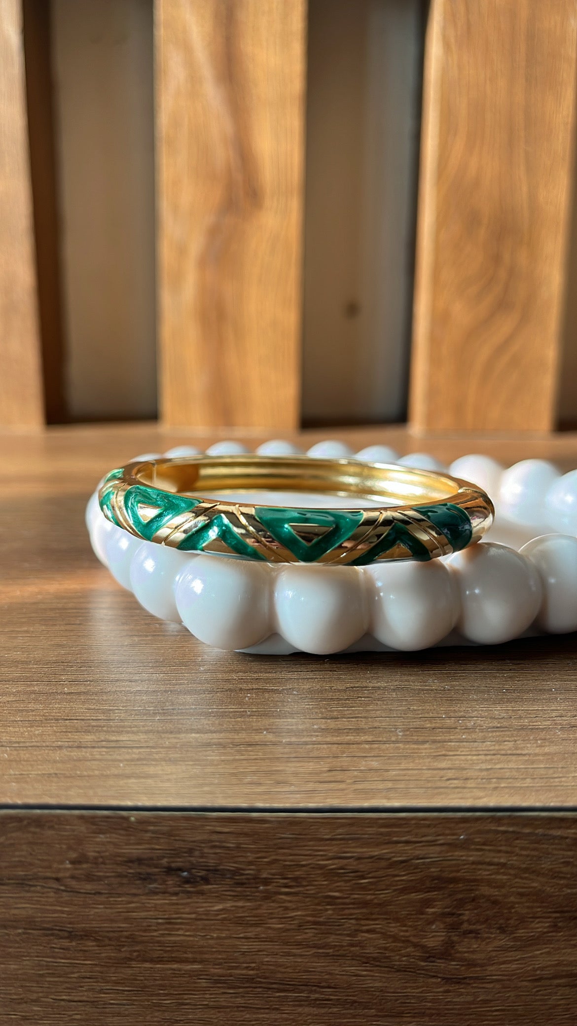 Green Enamel bracelet
