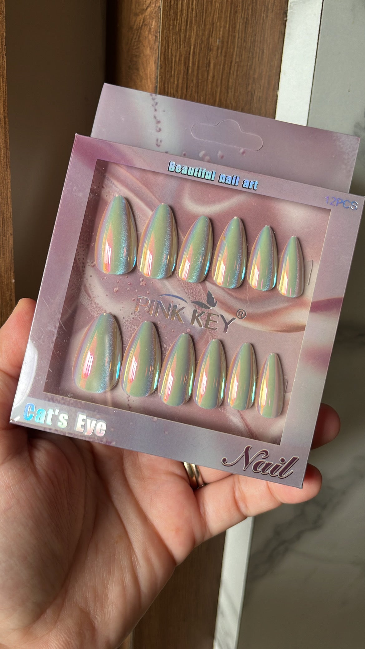 Grey holographic cat eye