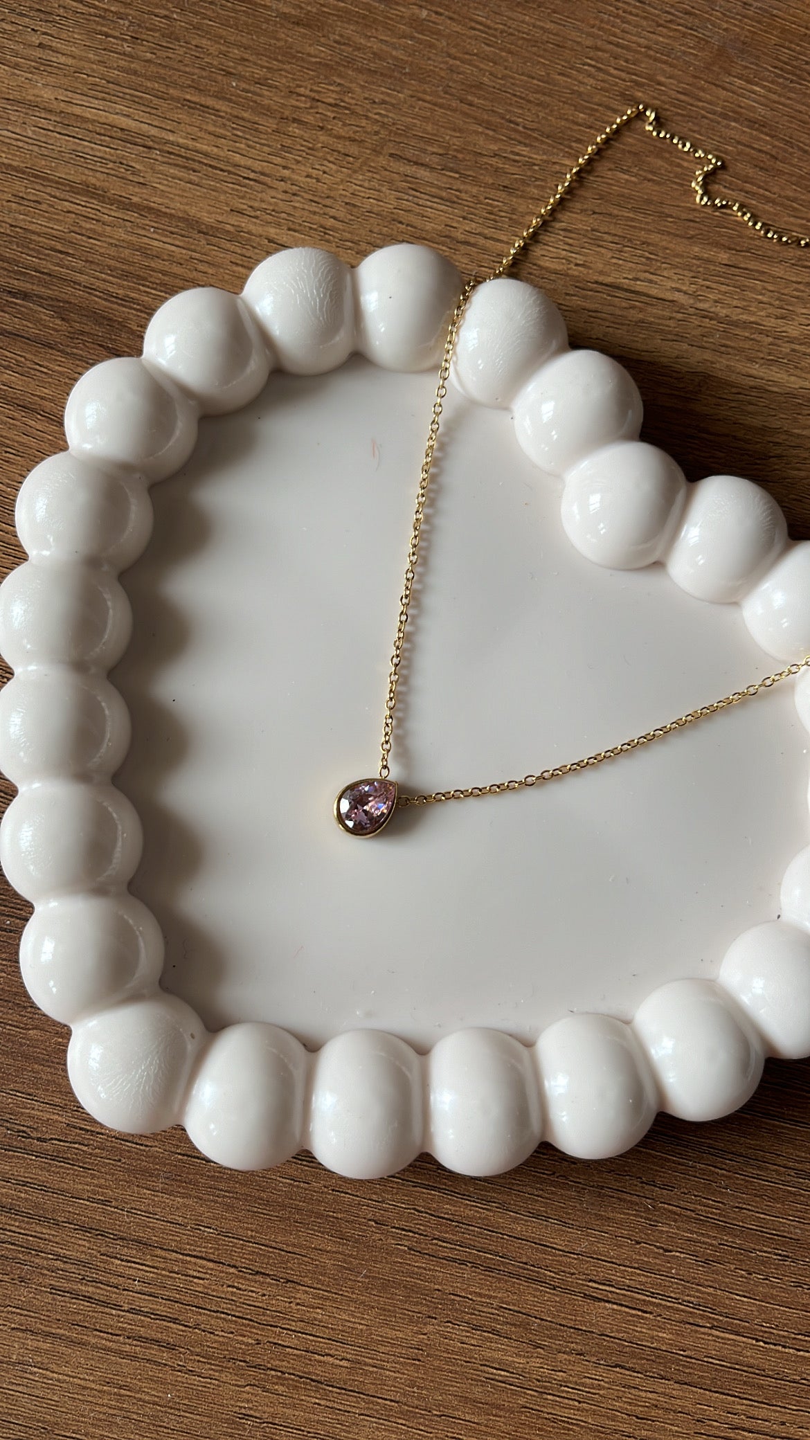 Drop Necklace - Baby Pink