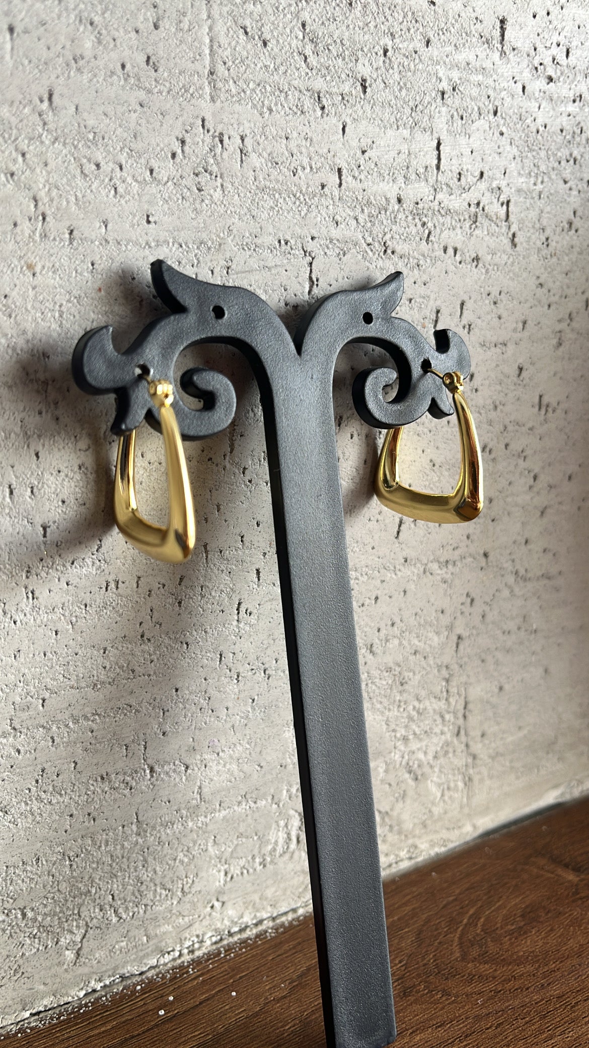 Golden Triangle Hoops