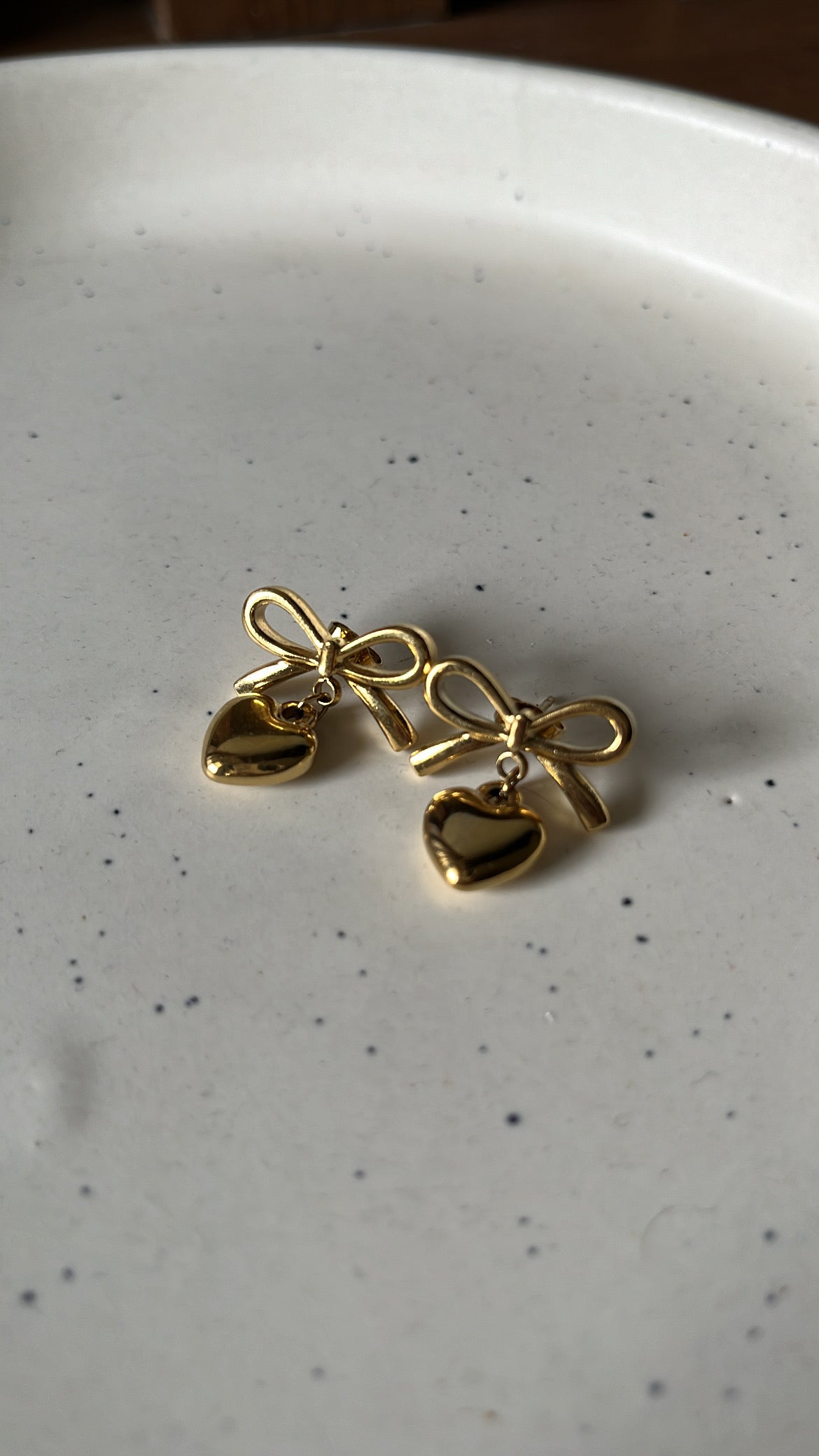 Bow earrings with Heart
