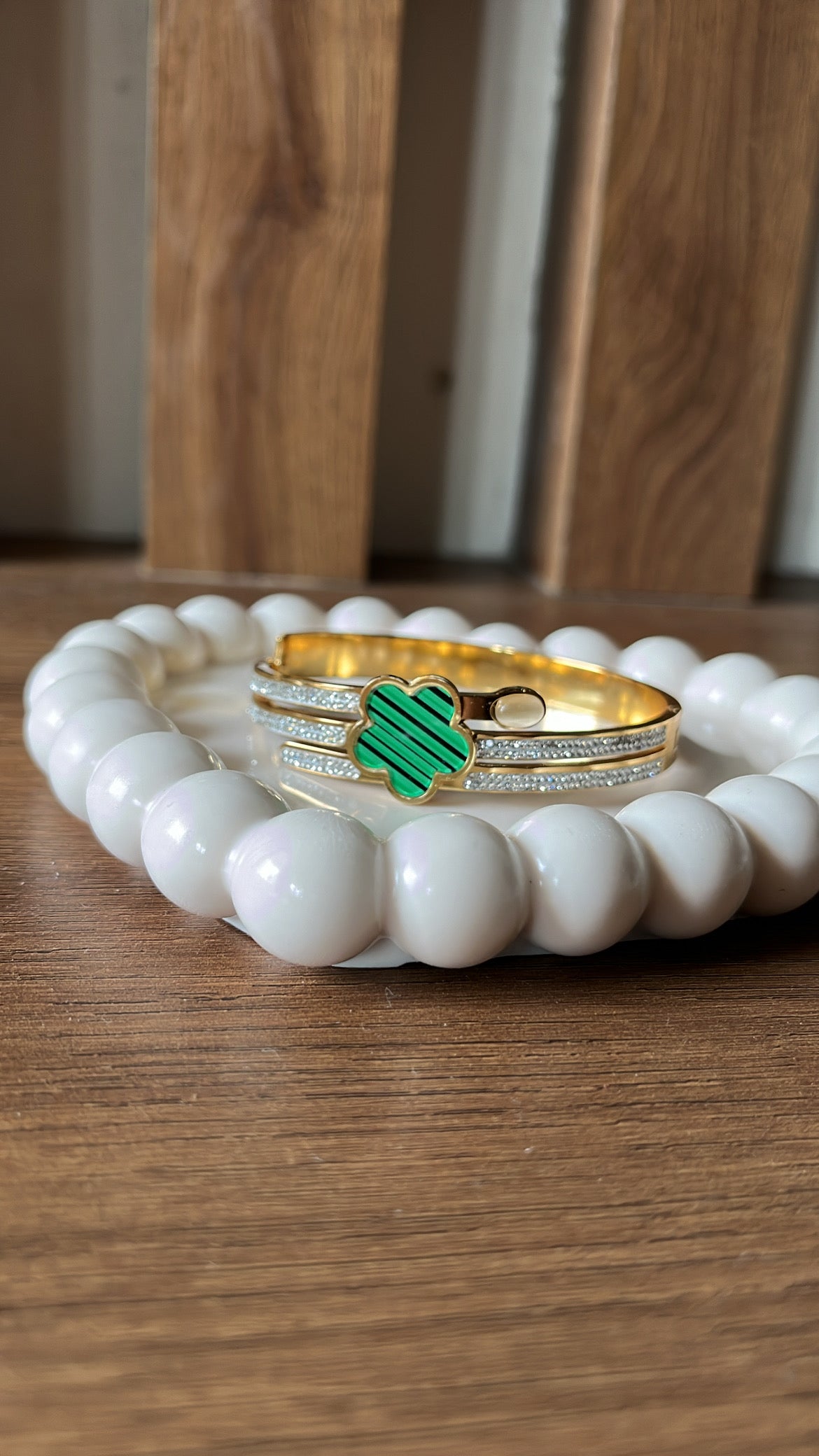 Clover Kada Bracelet - Green