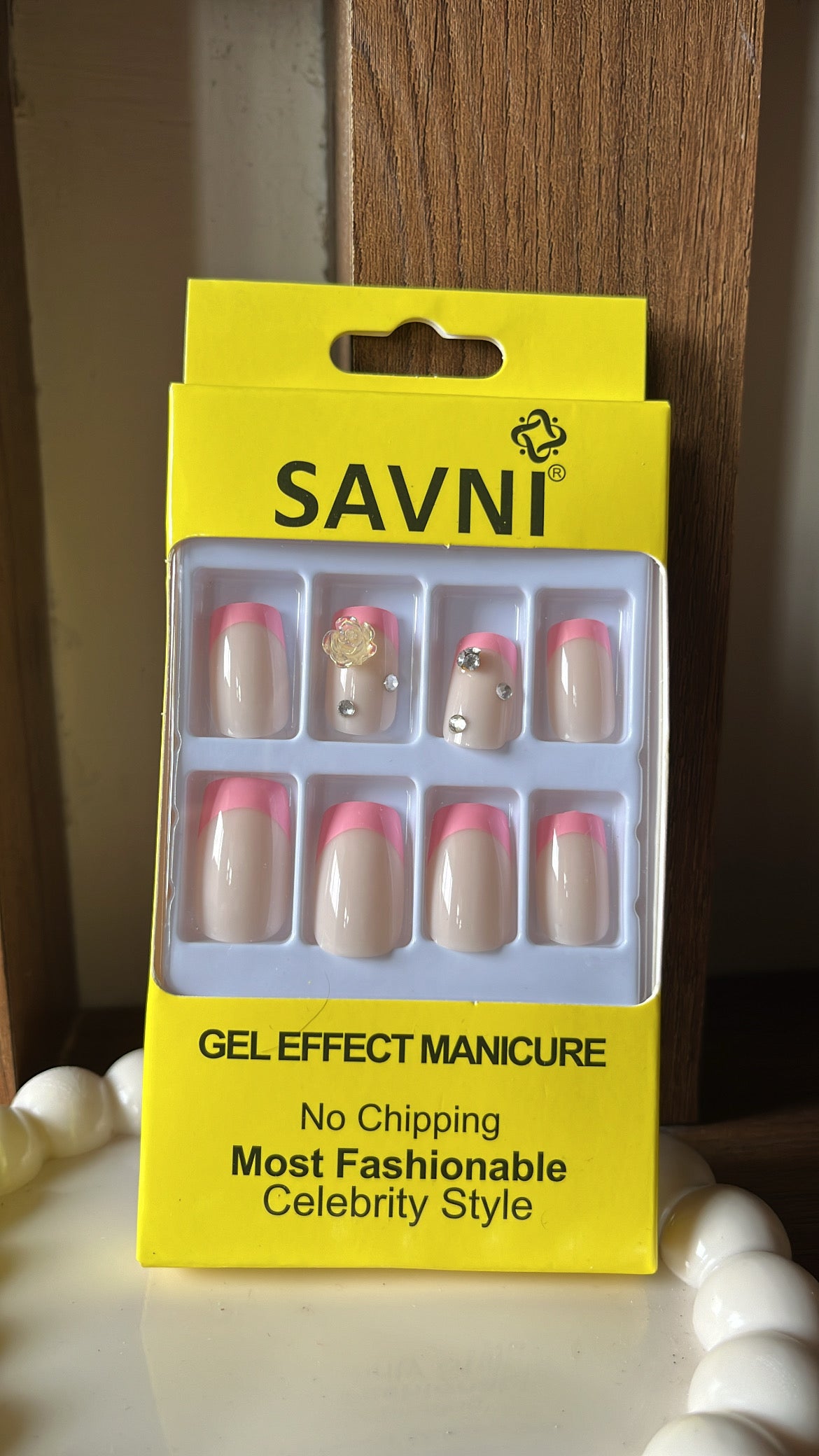 Pink tip stone nails