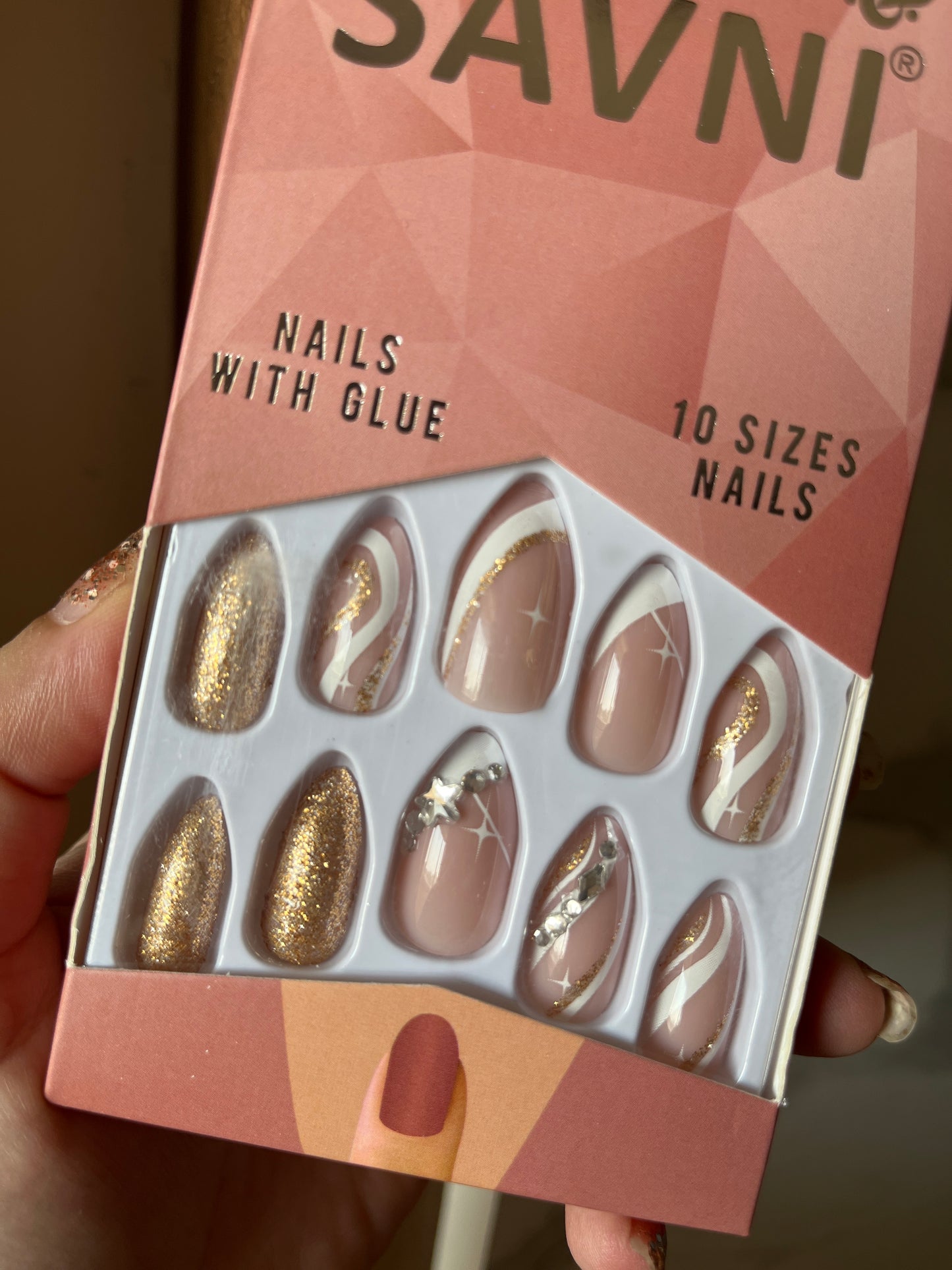 White gold stone nails