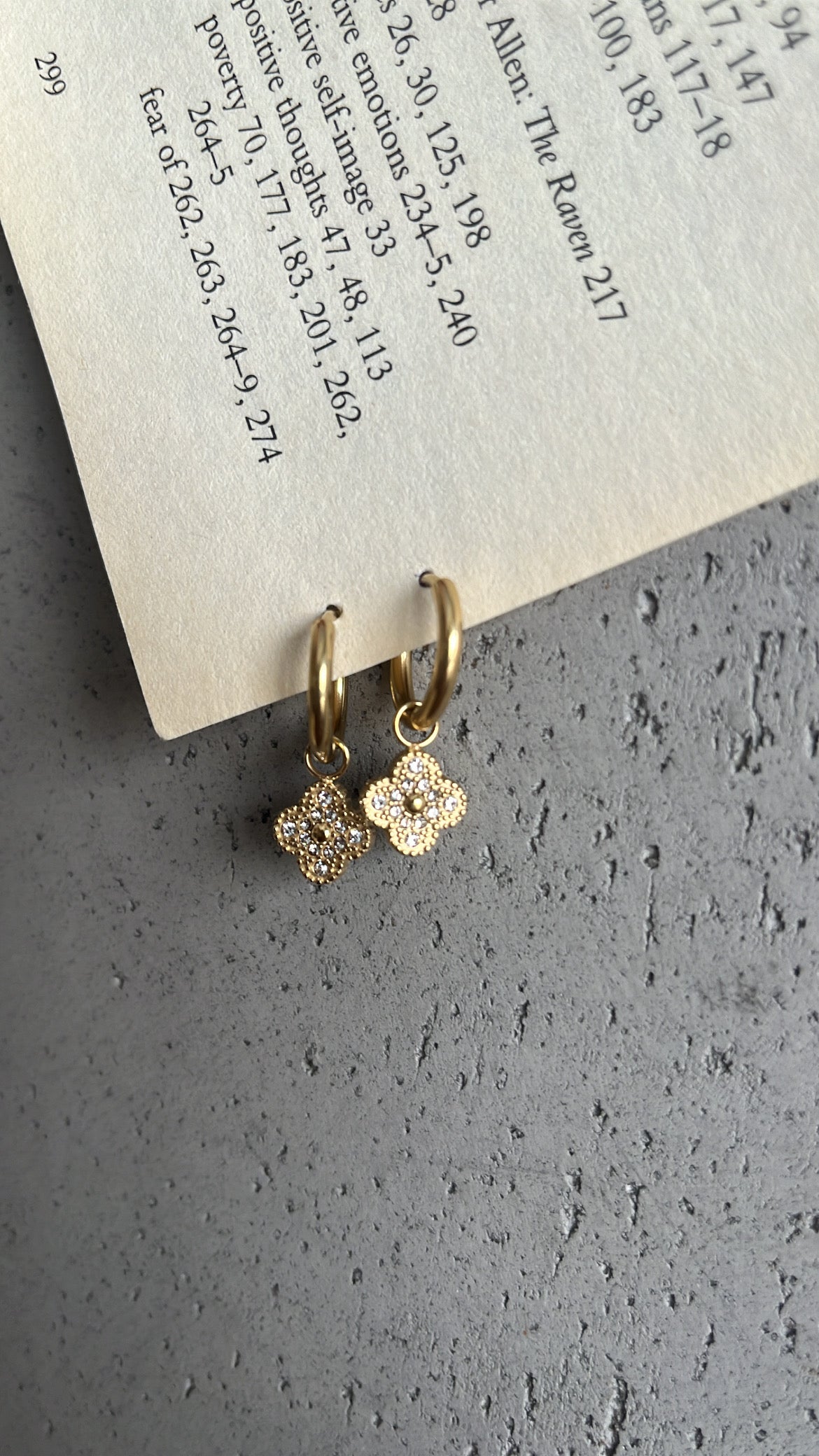 Gold Clover dangler earrings