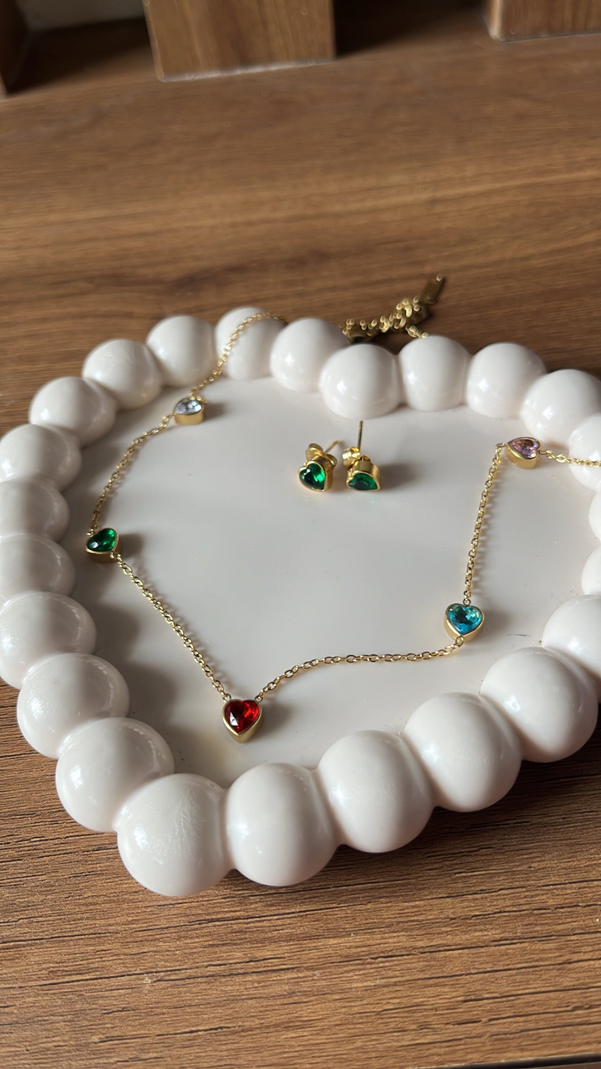 Multicolored Necklace and earrings set