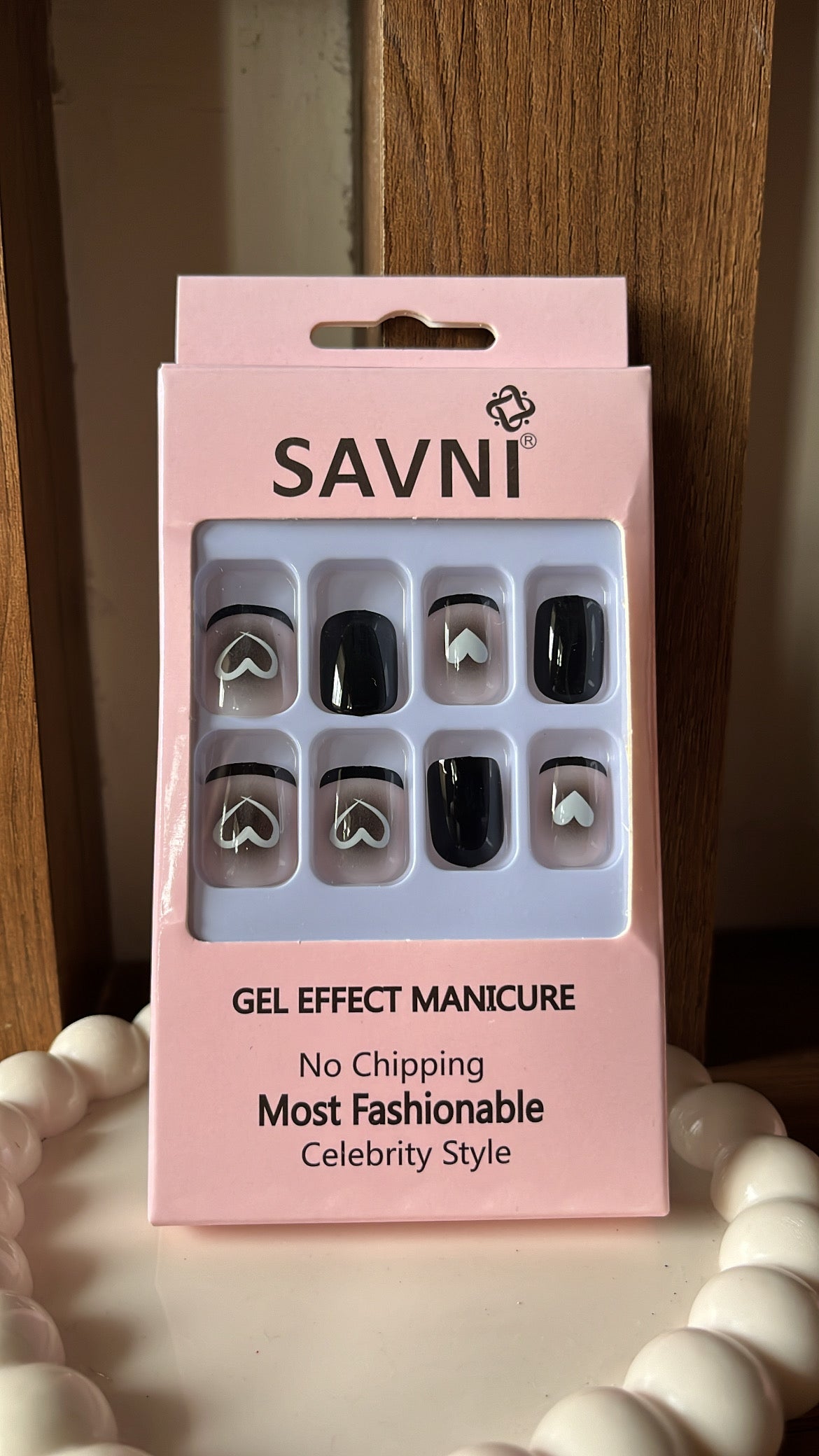 Black Heart Nails - Set of 12 nails