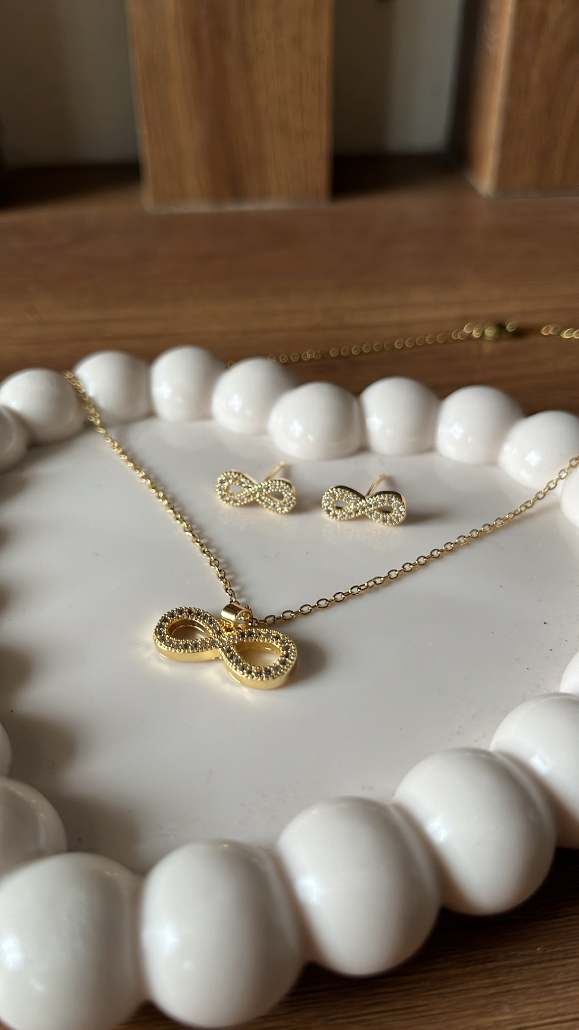 Infinity AD Necklace and Earrings combo