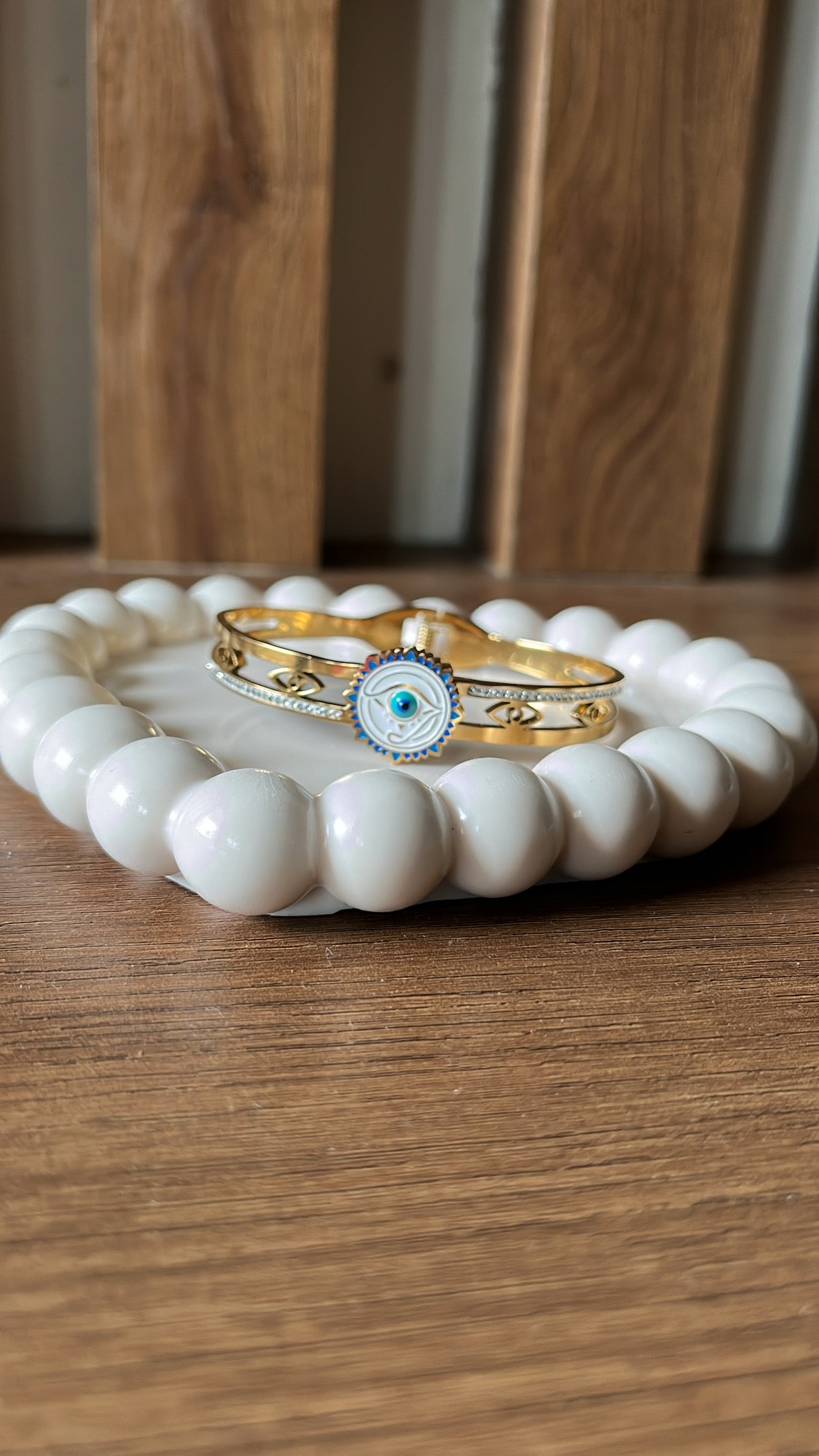 Evil Eye Kada Bracelet - Gold