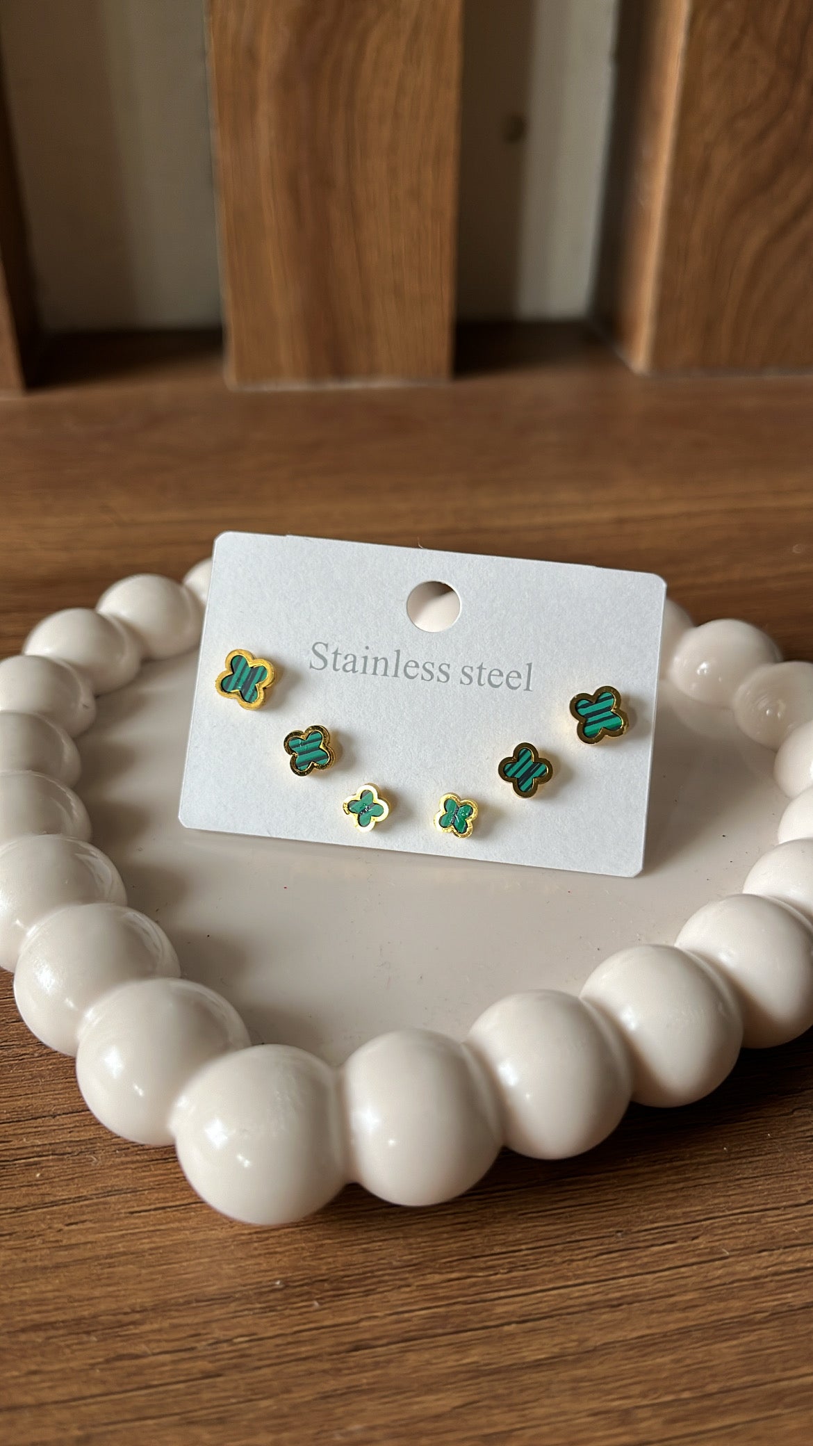 Clover Combo Earrings - Green