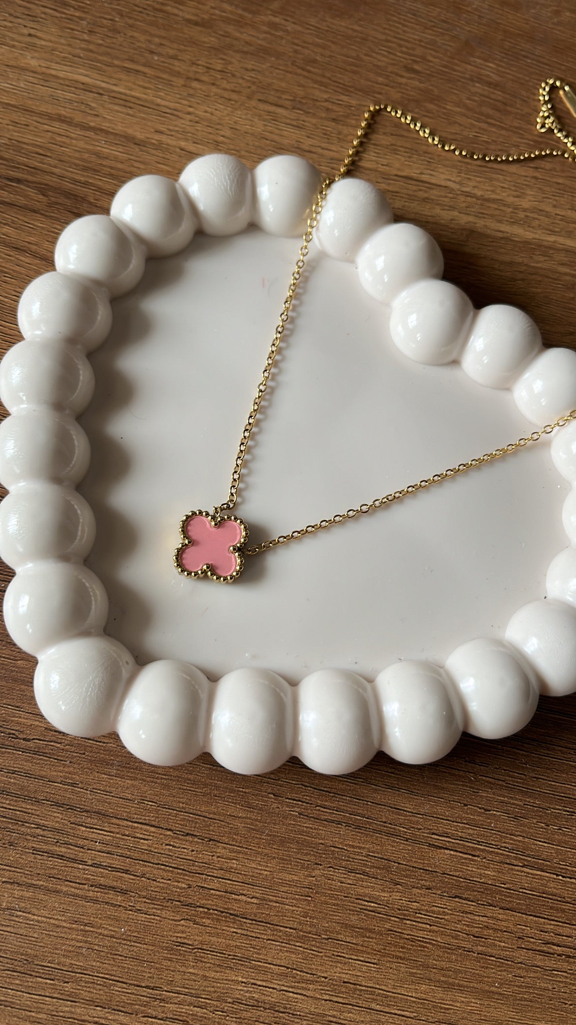Clover Necklace - Pink