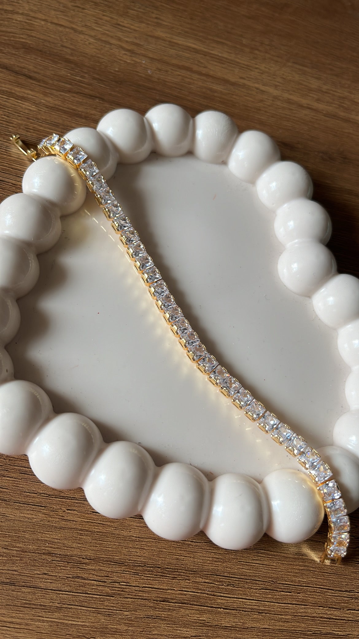 Tennis Bracelet - Square - Gold