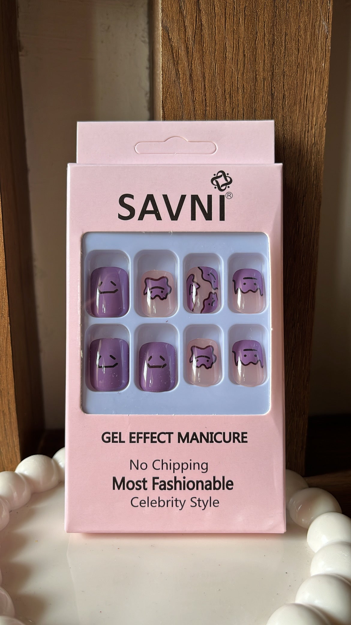 Purple Pixel Nails - Set of 12 nails