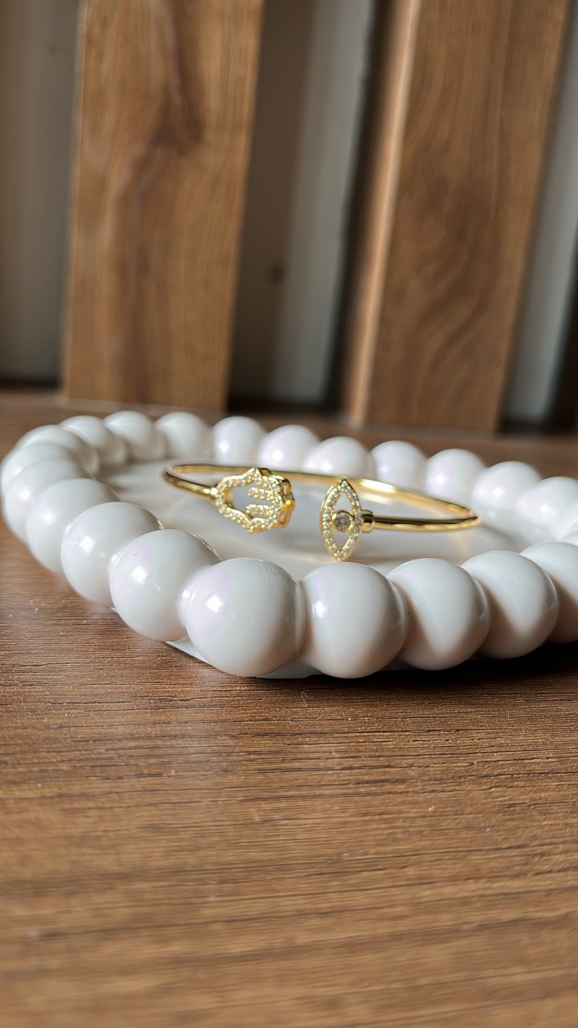 Evil Eye Kada Bracelet - Gold