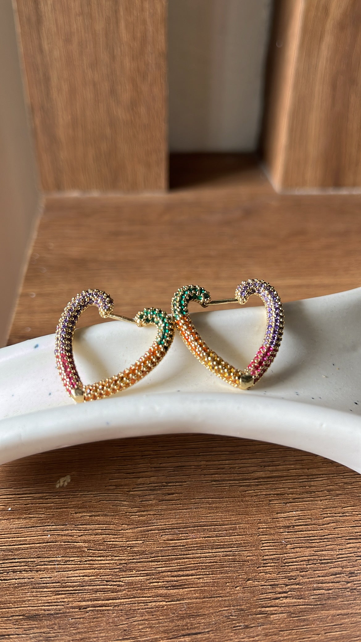 Multi Heart Stud earrings