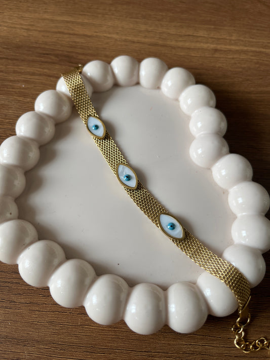 Evil eye watch bracelet