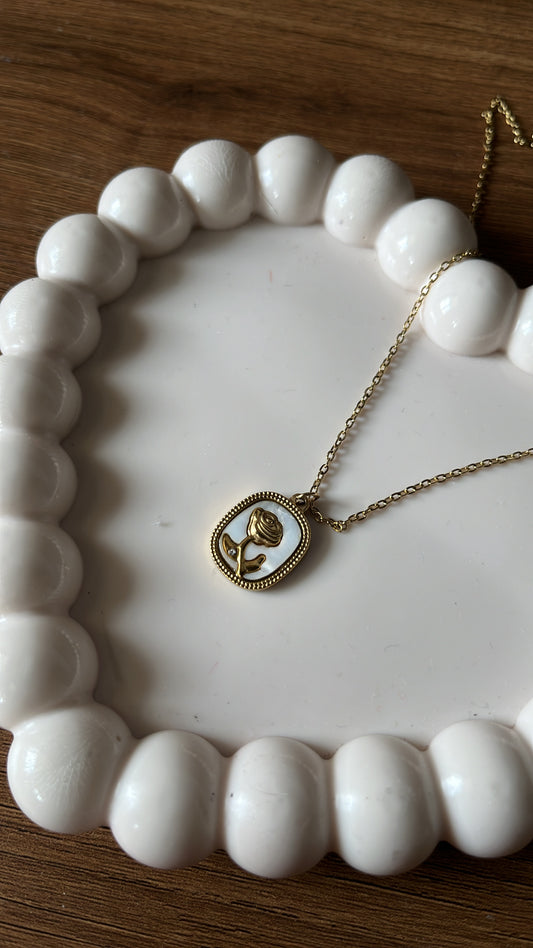Forever Rose - Squoval Pendant