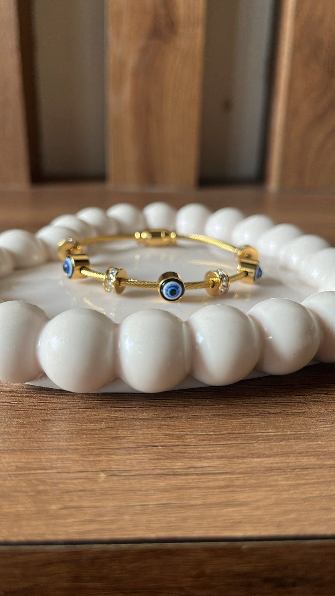 Baby size evil eye bracelet