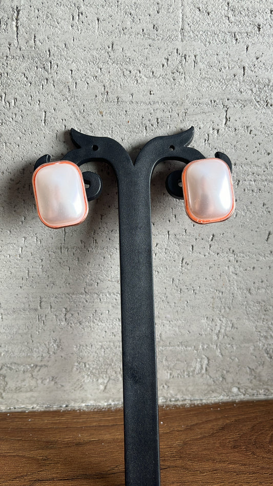 Rectangle Pearl Earrings