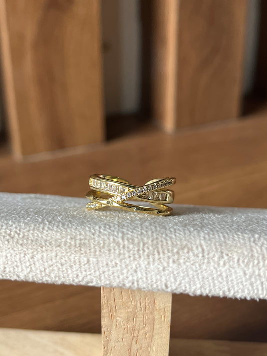 Layered cocktail ring