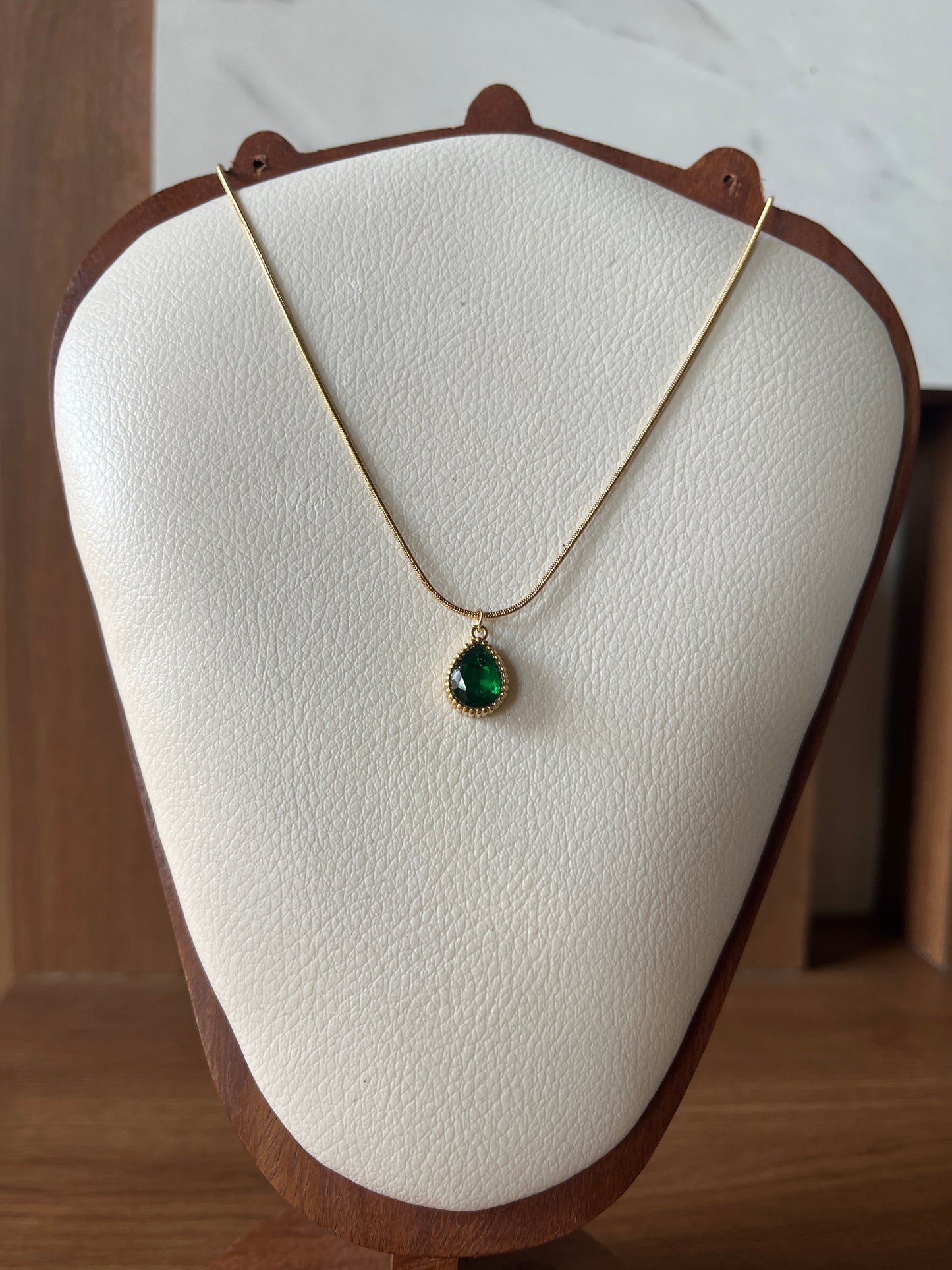 Emerald Drop necklace