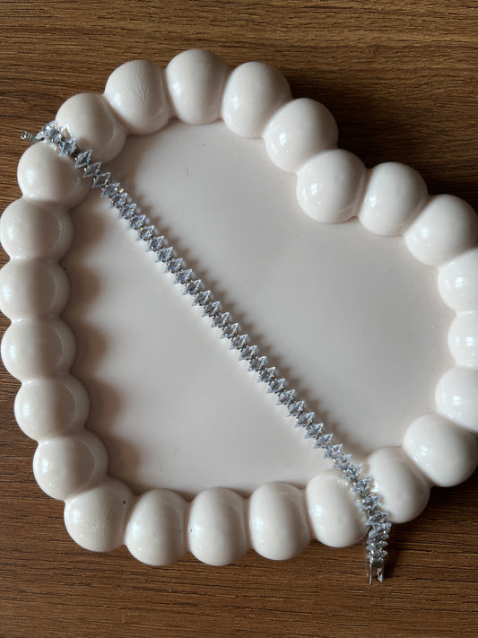 Silver tennis bracelet