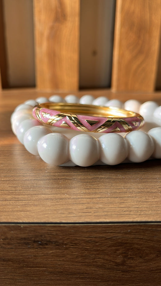Pink Enamel Bracelet