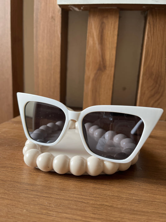 White cat eye sunglasses