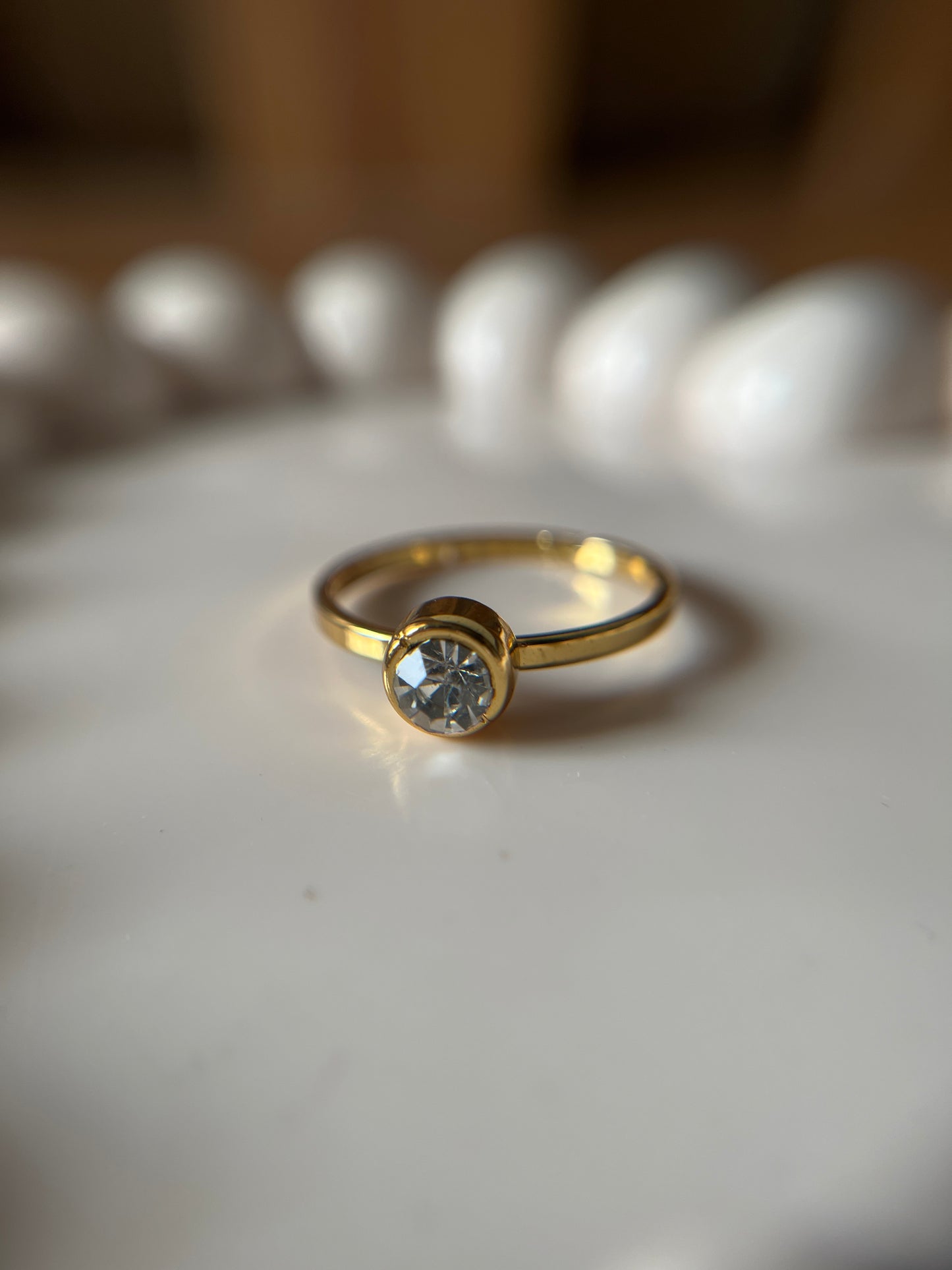 Round solitaire ring