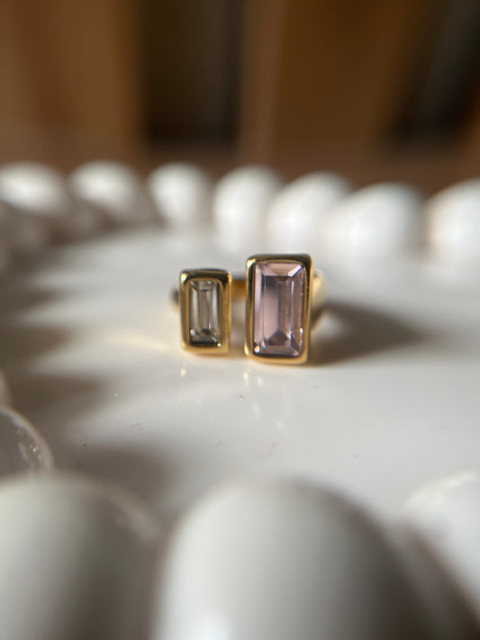 Baby pink Rectangle ring