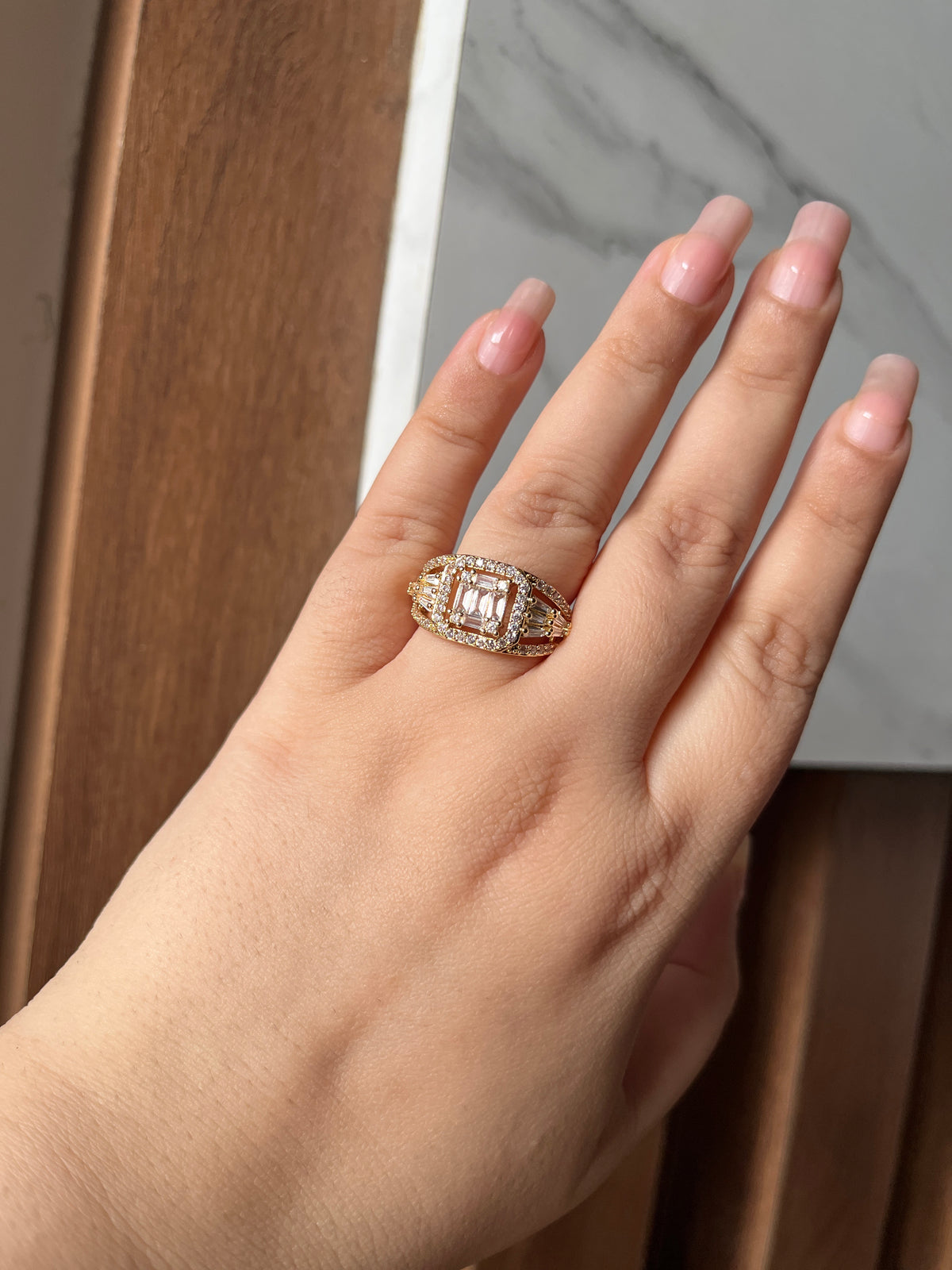 Square Cocktail Ring