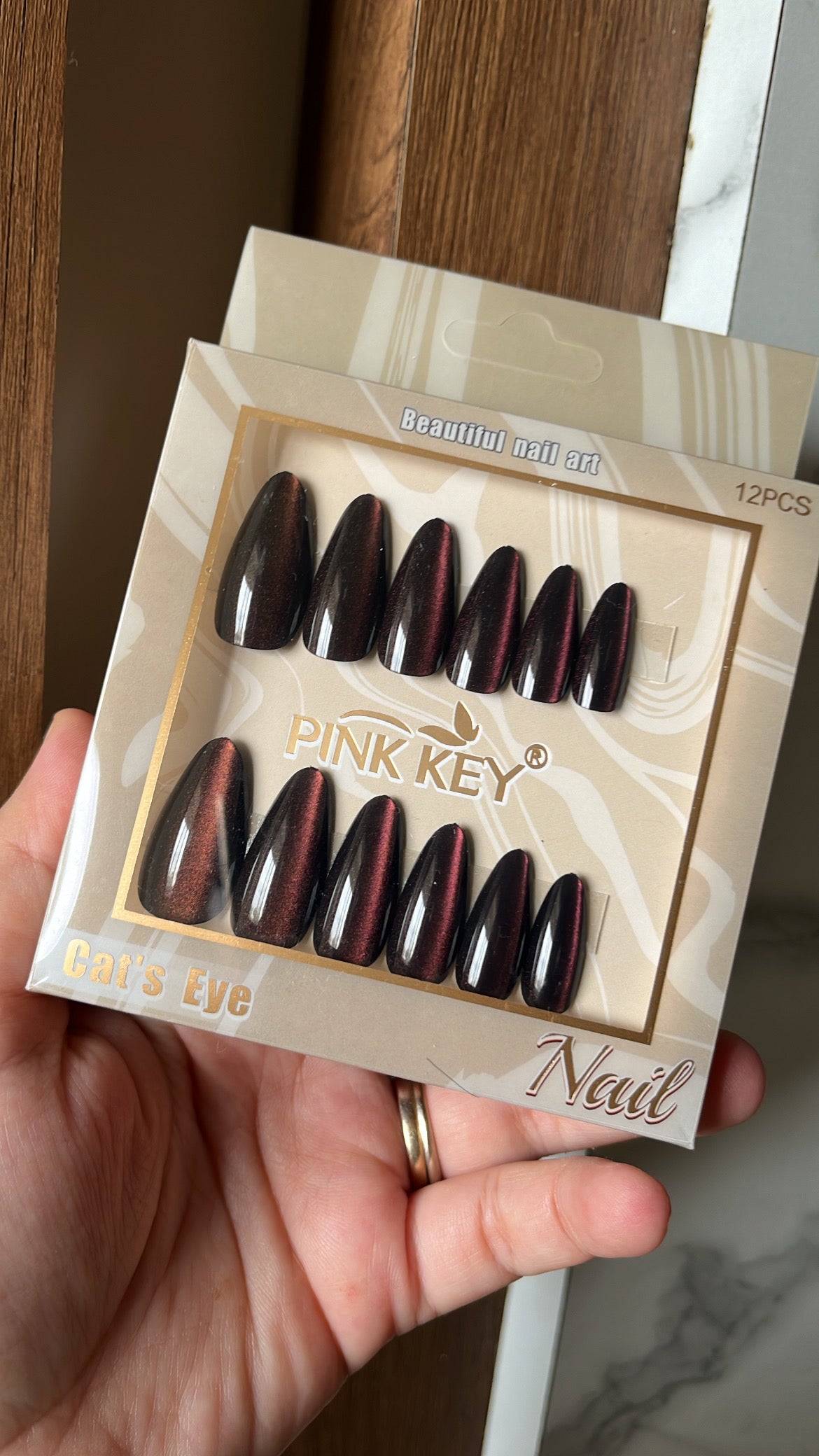 Brown purple cat eye