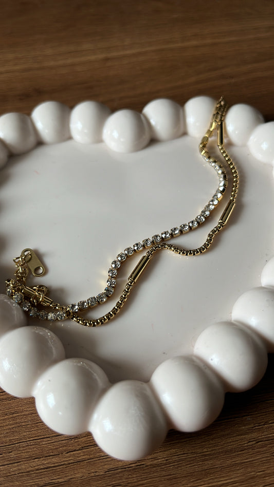 Double layered Tennis bracelet
