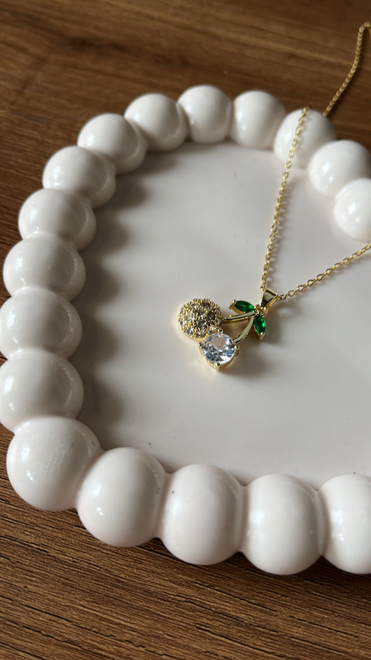 Cherry Charm - Gold Necklace