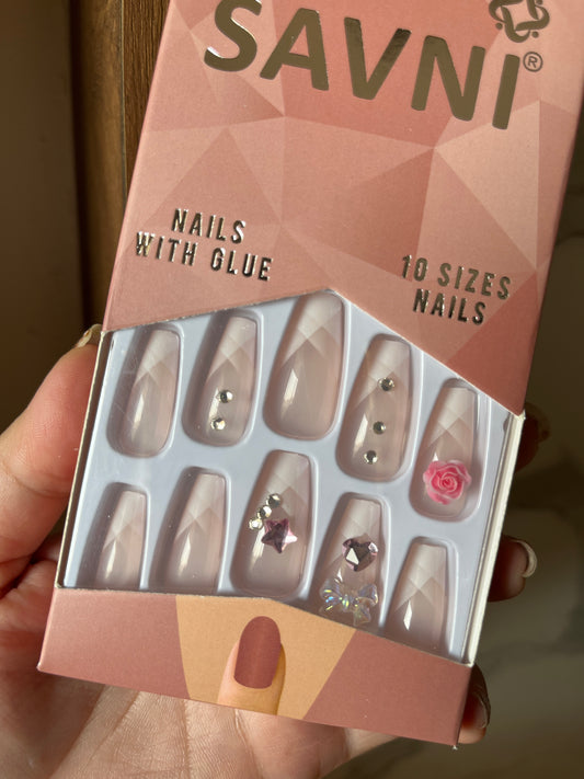 White tip stone nails
