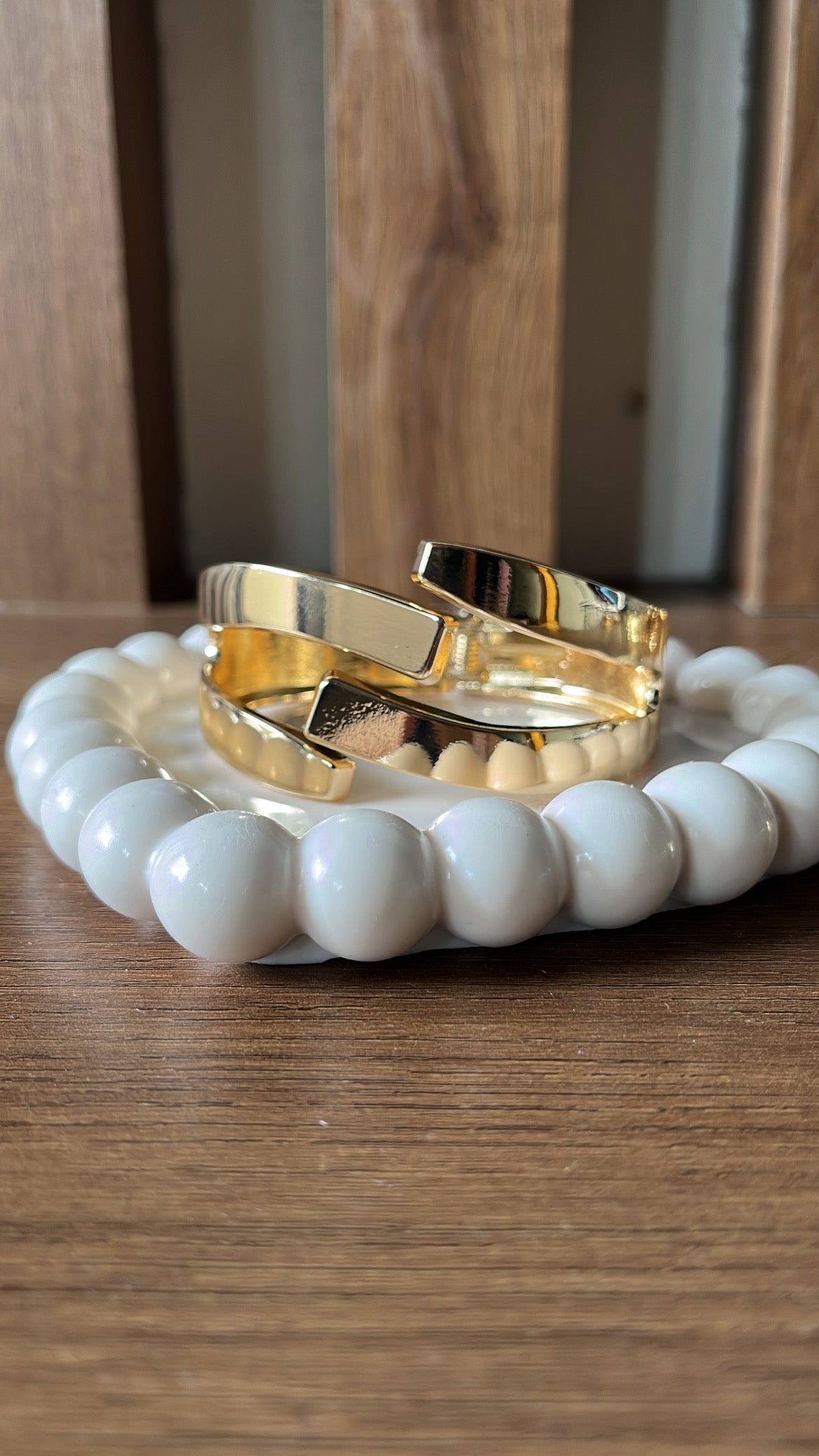 Double layer chunky bracelet
