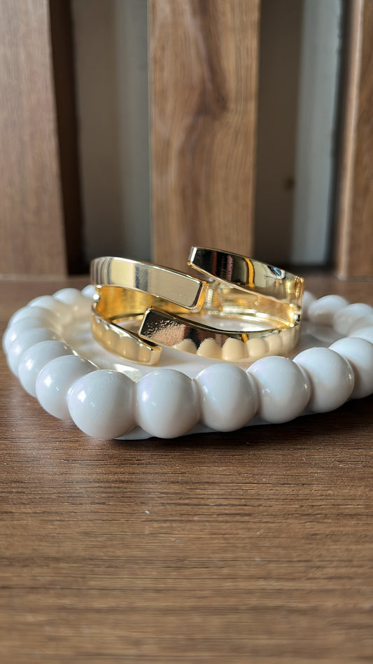Double layer chunky bracelet