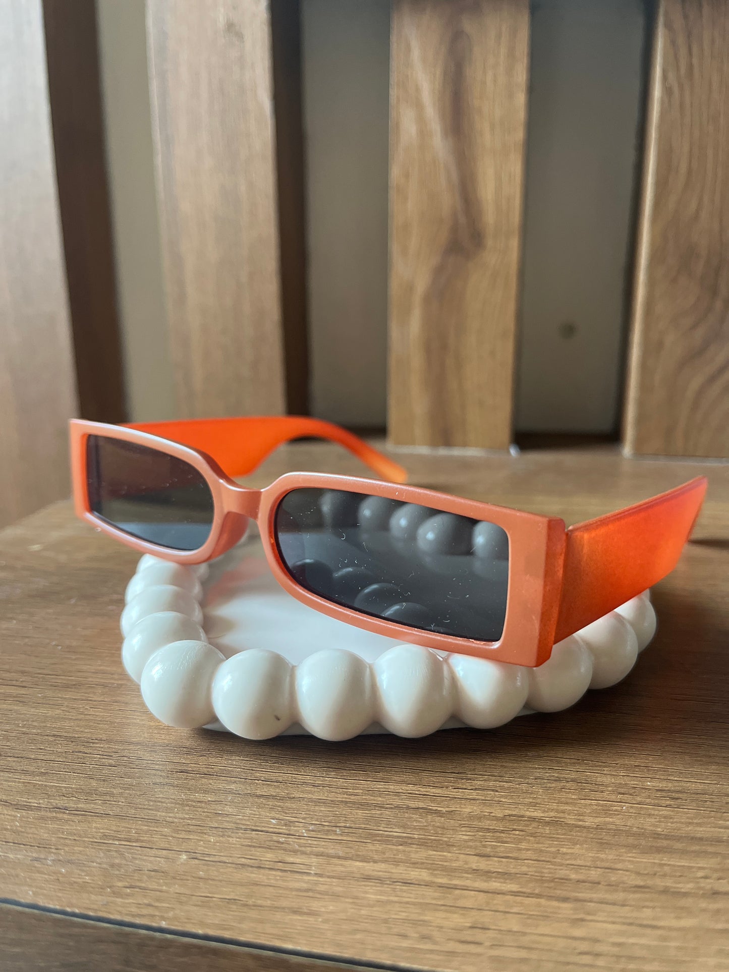 Brown rectangle sunglasses