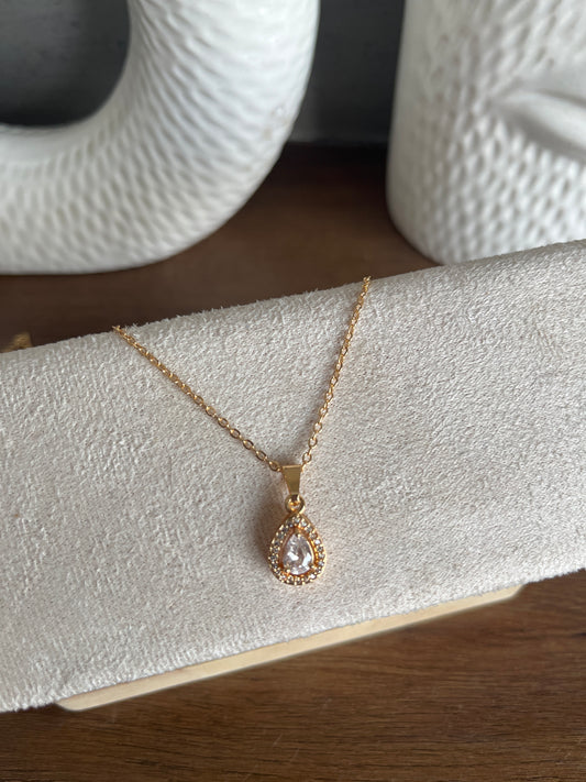 Drop solitaire pendant