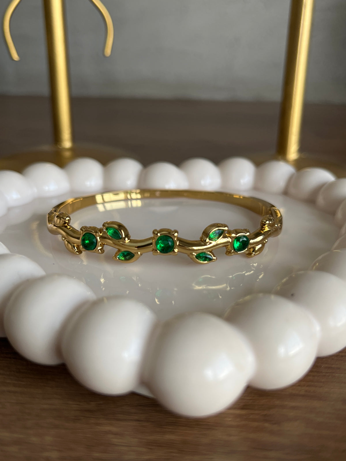 AD floral bracelet - Emerald