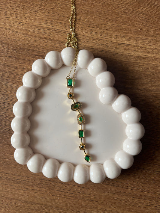 Emerald long necklace