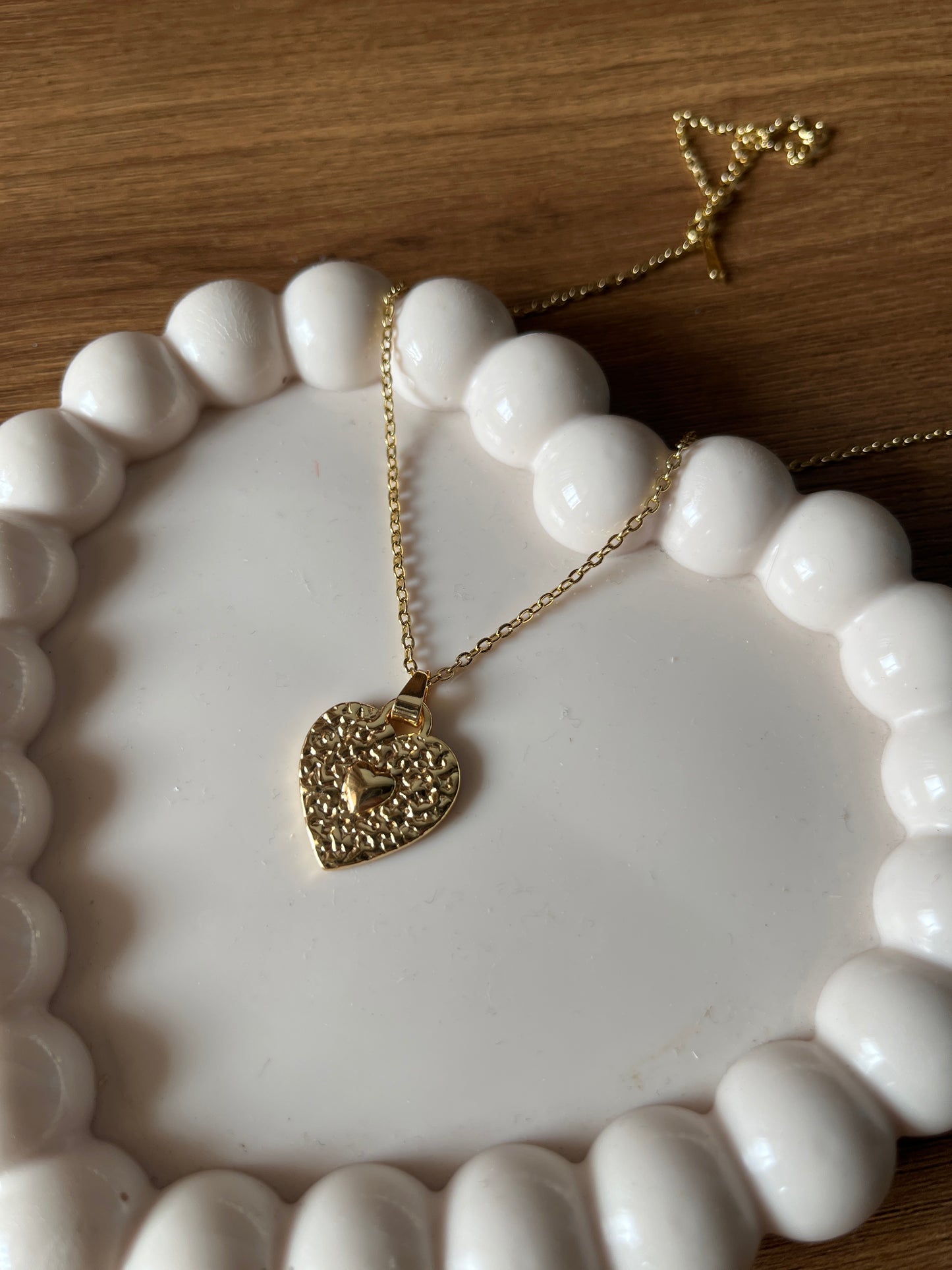 Golden heart pendant