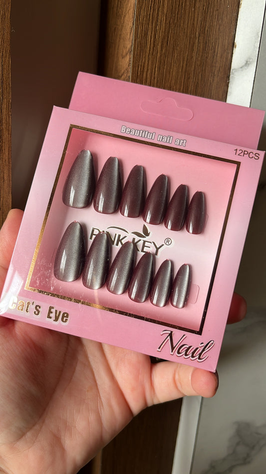 Brown with Silver cat eye