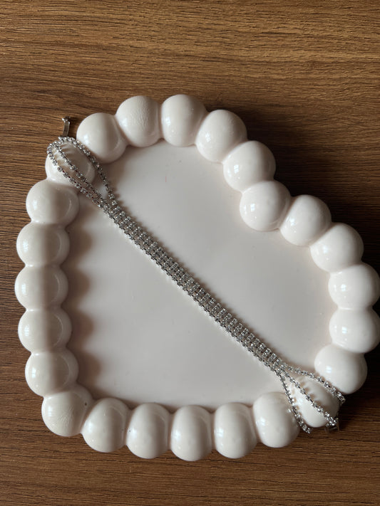 3 layered Tennis bracelet- Silver