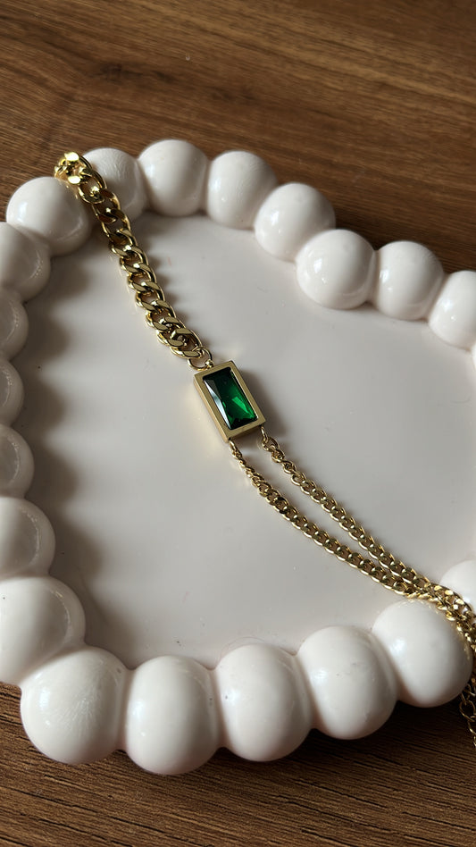 Emerald Chunky Bracelet